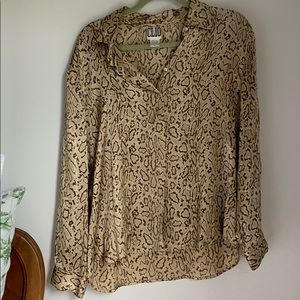 Vintage Silk Button Down Blouse